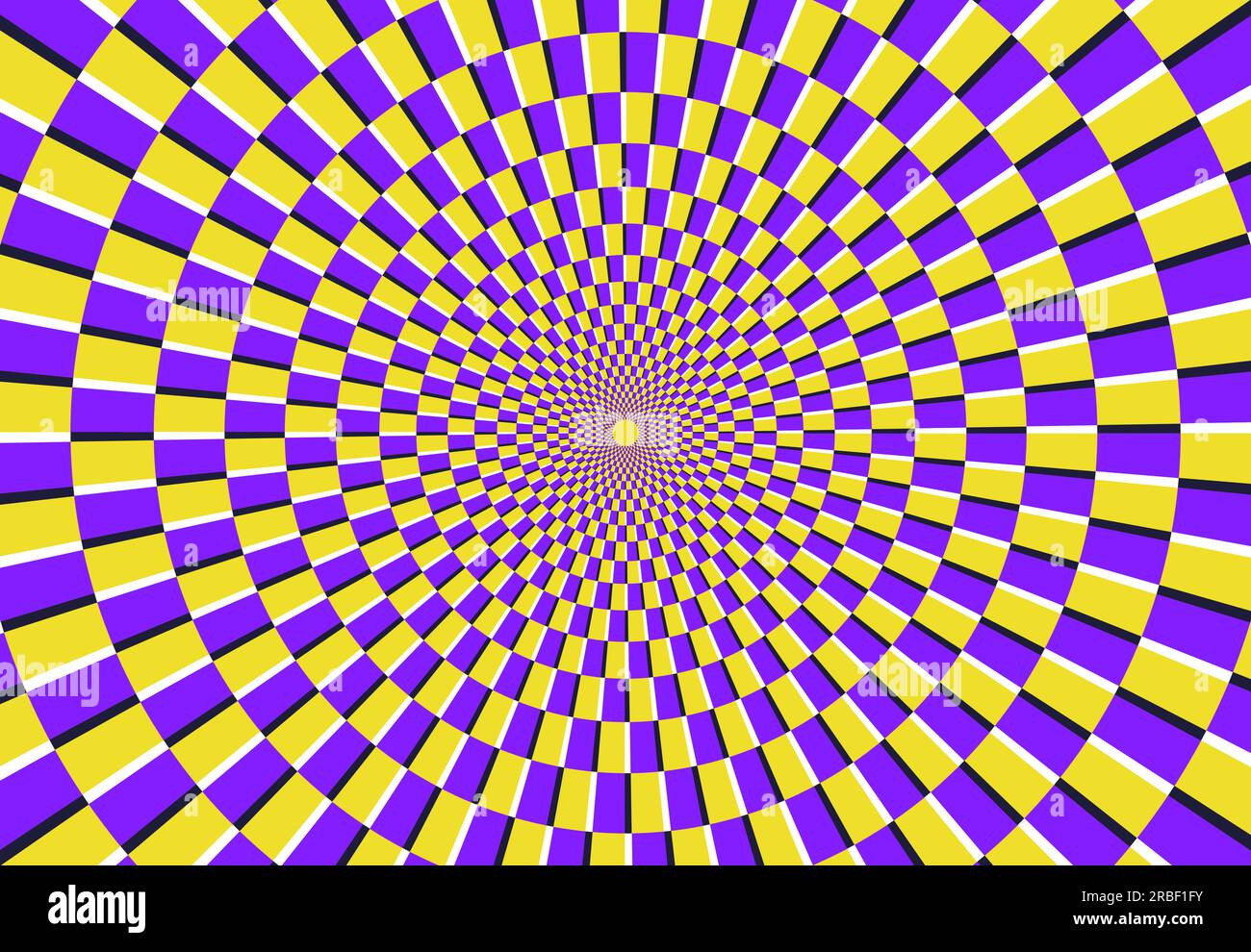 Optical spiral illusion. Magic psychedelic pattern, swirl