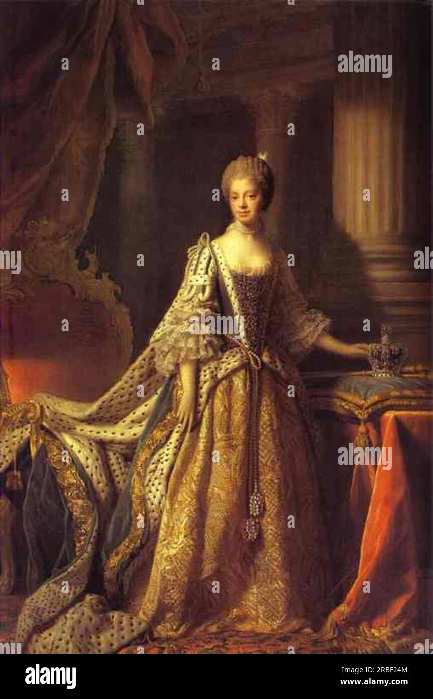 Portrait of Queen Charlotte 1762 by Allan Ramsay Stock Photo Alamy