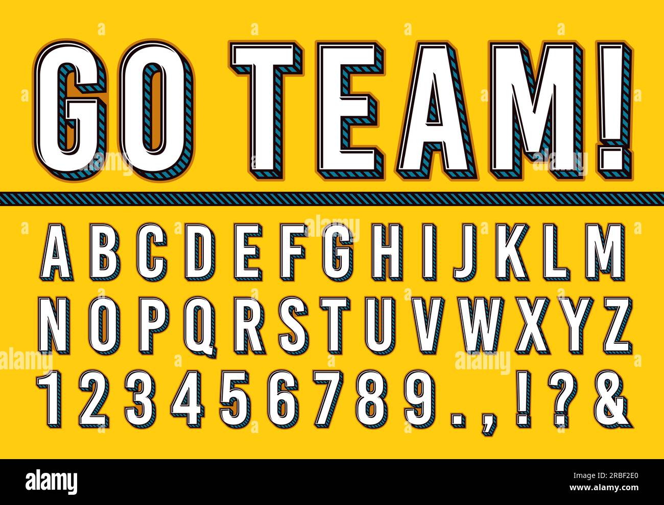 Sport letters font. College sports team typography lettering, sporting fonts alphabet and campus