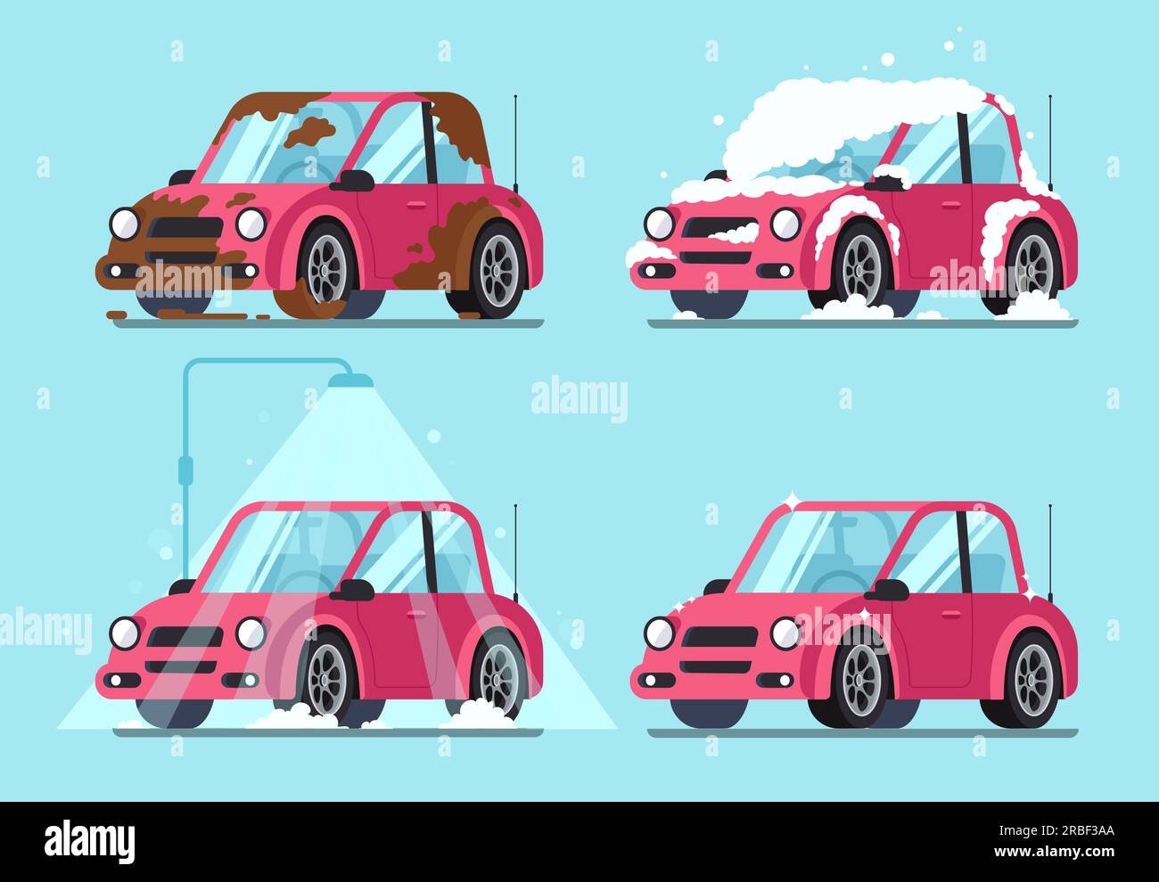 Cleaning dirt from car Stock Vector Images Alamy