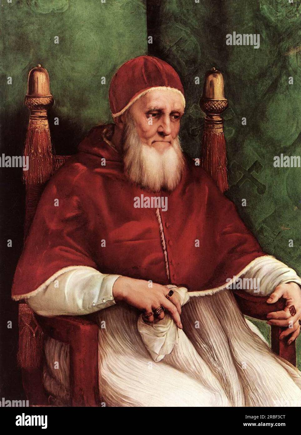 Portrait of Pope Julius II c.1511 - c.1512; Rome, Italy by Raphael Stock Photo