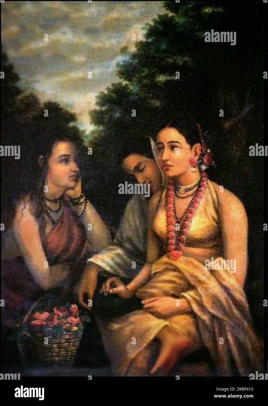 Shakuntala by Raja Ravi Varma Stock Photo