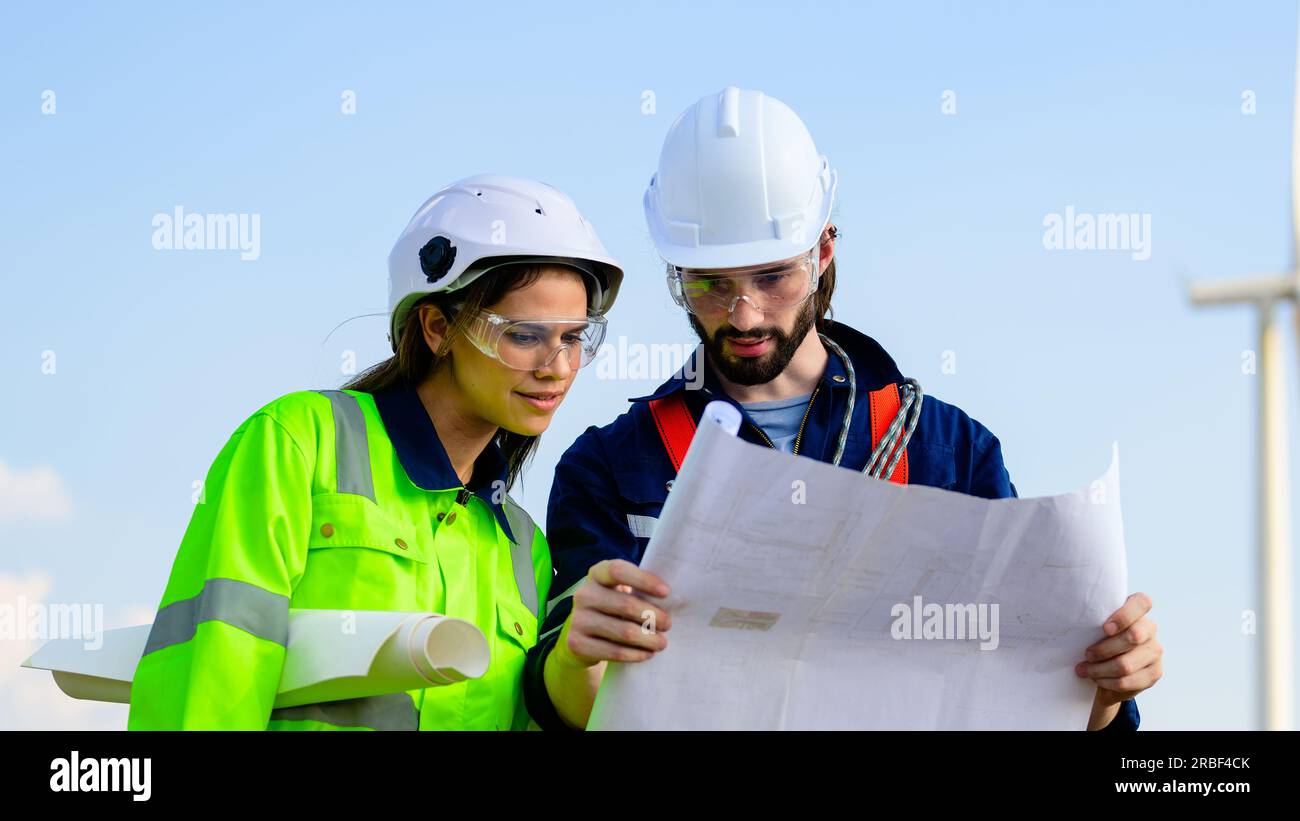 Project Outside Work Engineer working with confident. Worker outdoor working. Mega project ...