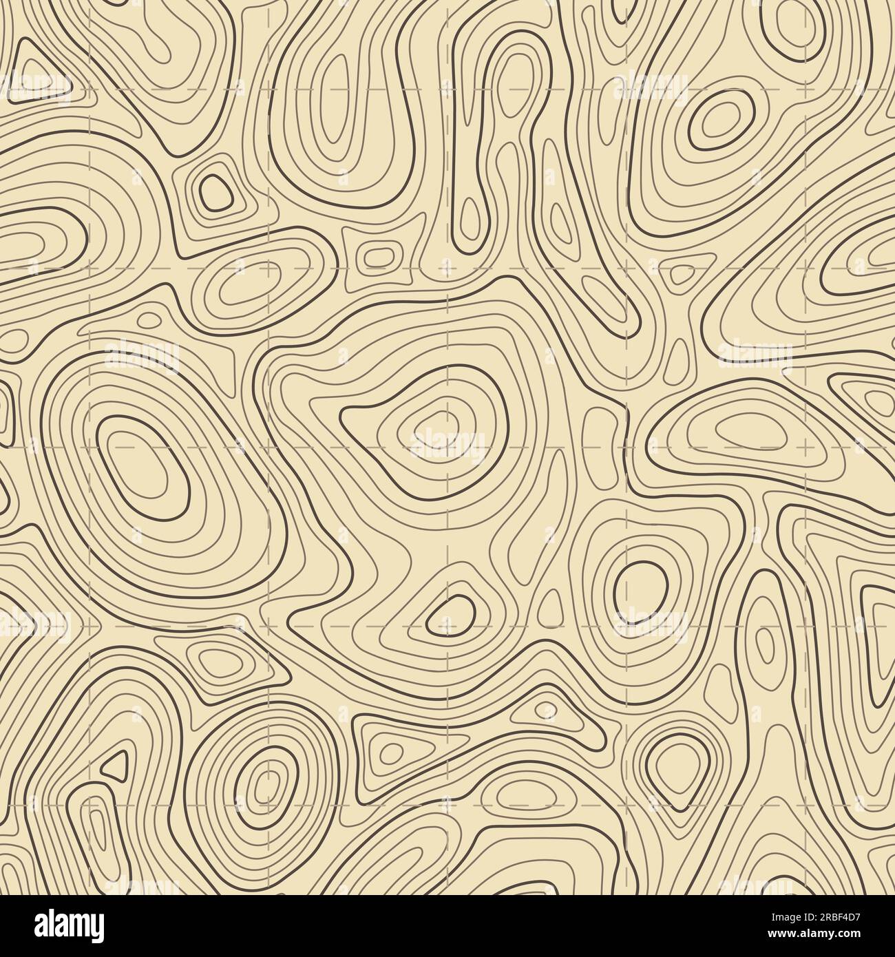 Seamless topographic map texture. Cartography elevation maps contour