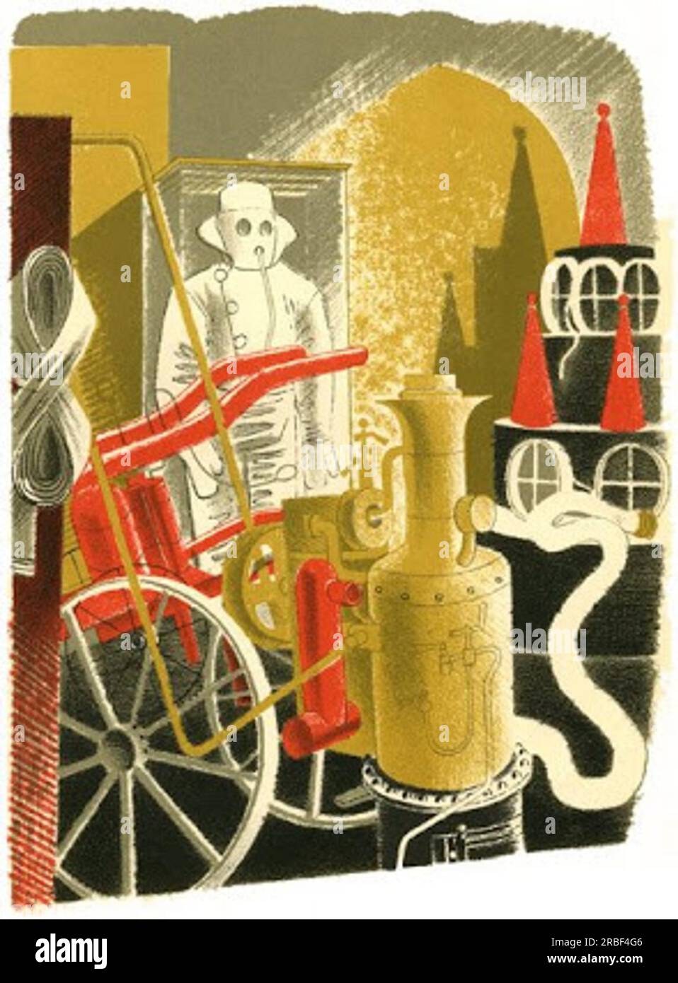 Fire Engineer by Eric Ravilious Stock Photo - Alamy