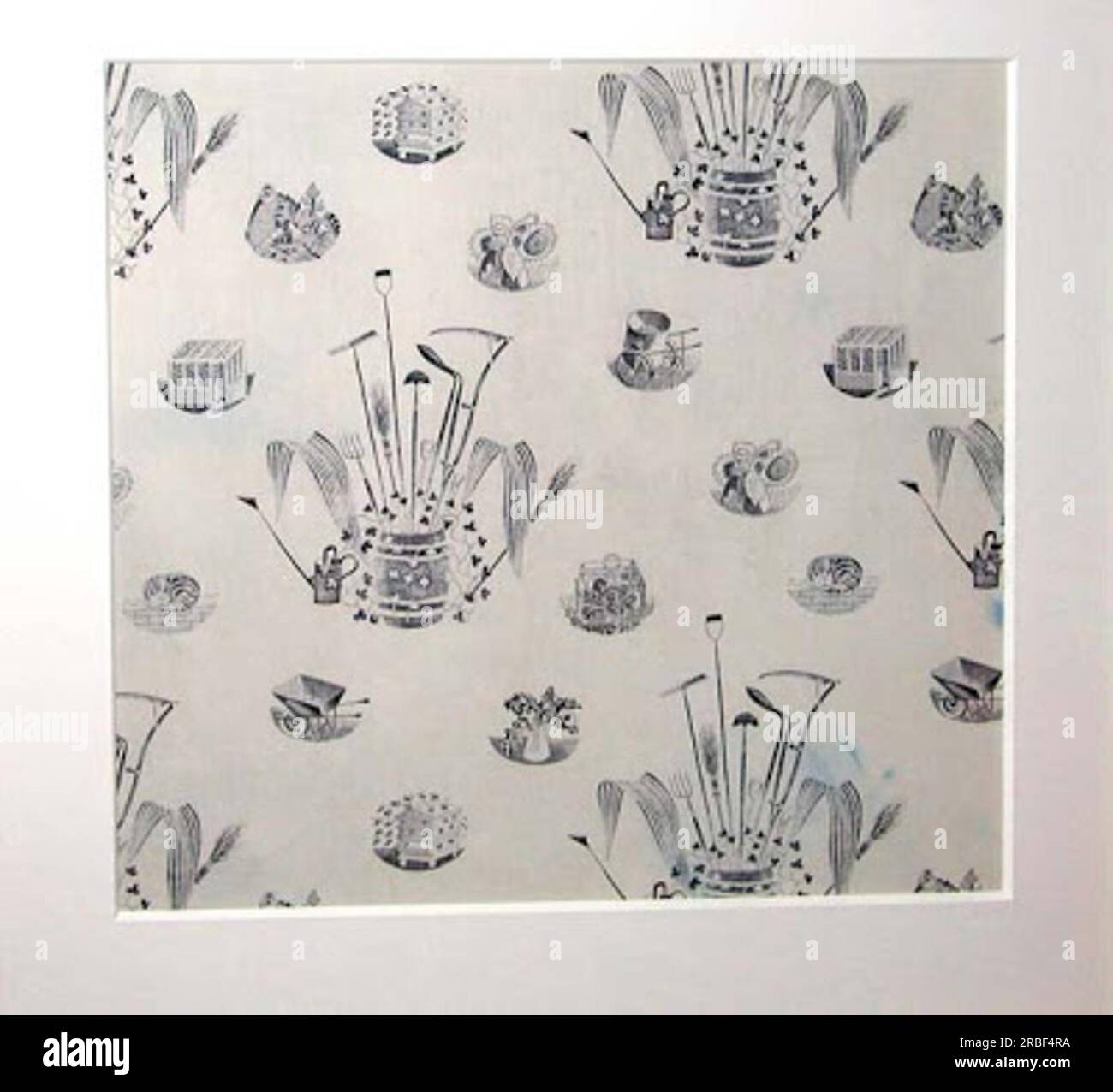 A rare piece of fabric produced in 1958 from a Ravilious design by Eric ...