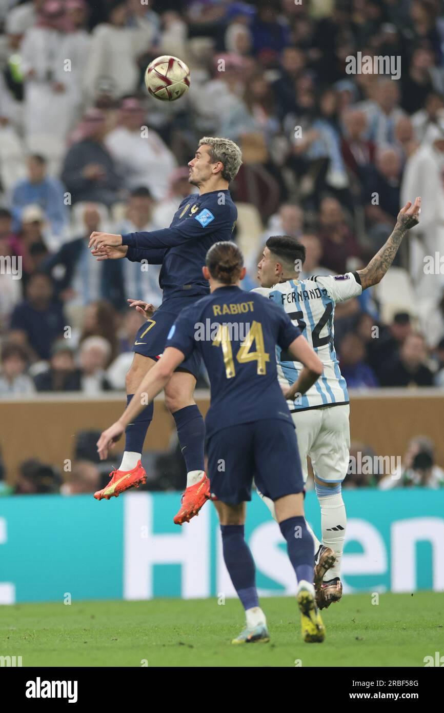 Lusail, Qatar, 18th. December 2022. Antoine Griezmann during the match between Argentina vs. France, Match 64, Final match of the Fifa World Cup Qatar Stock Photo