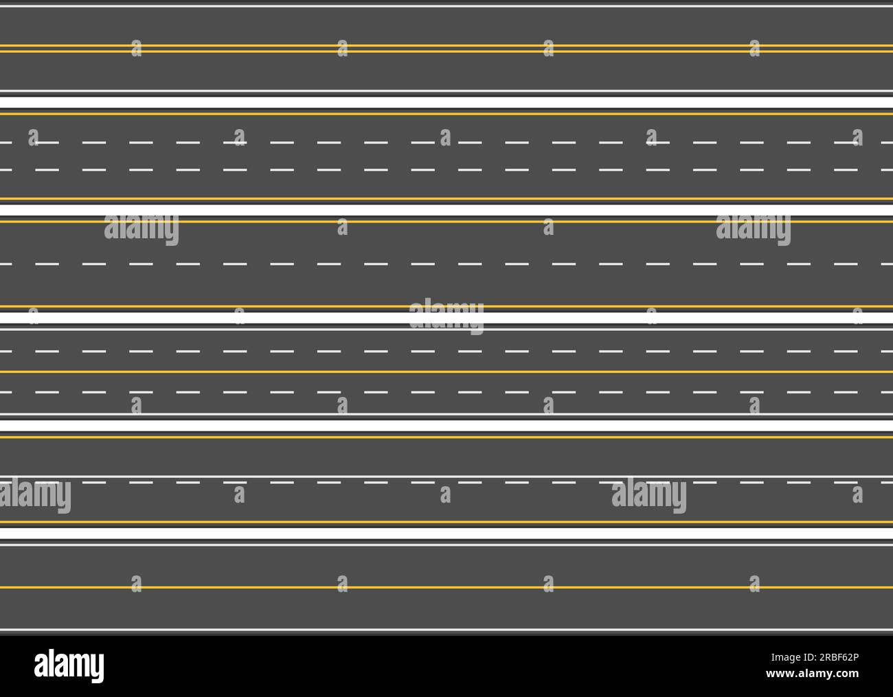 Highway road marking. Horizontal straight asphalt roads sign, modern