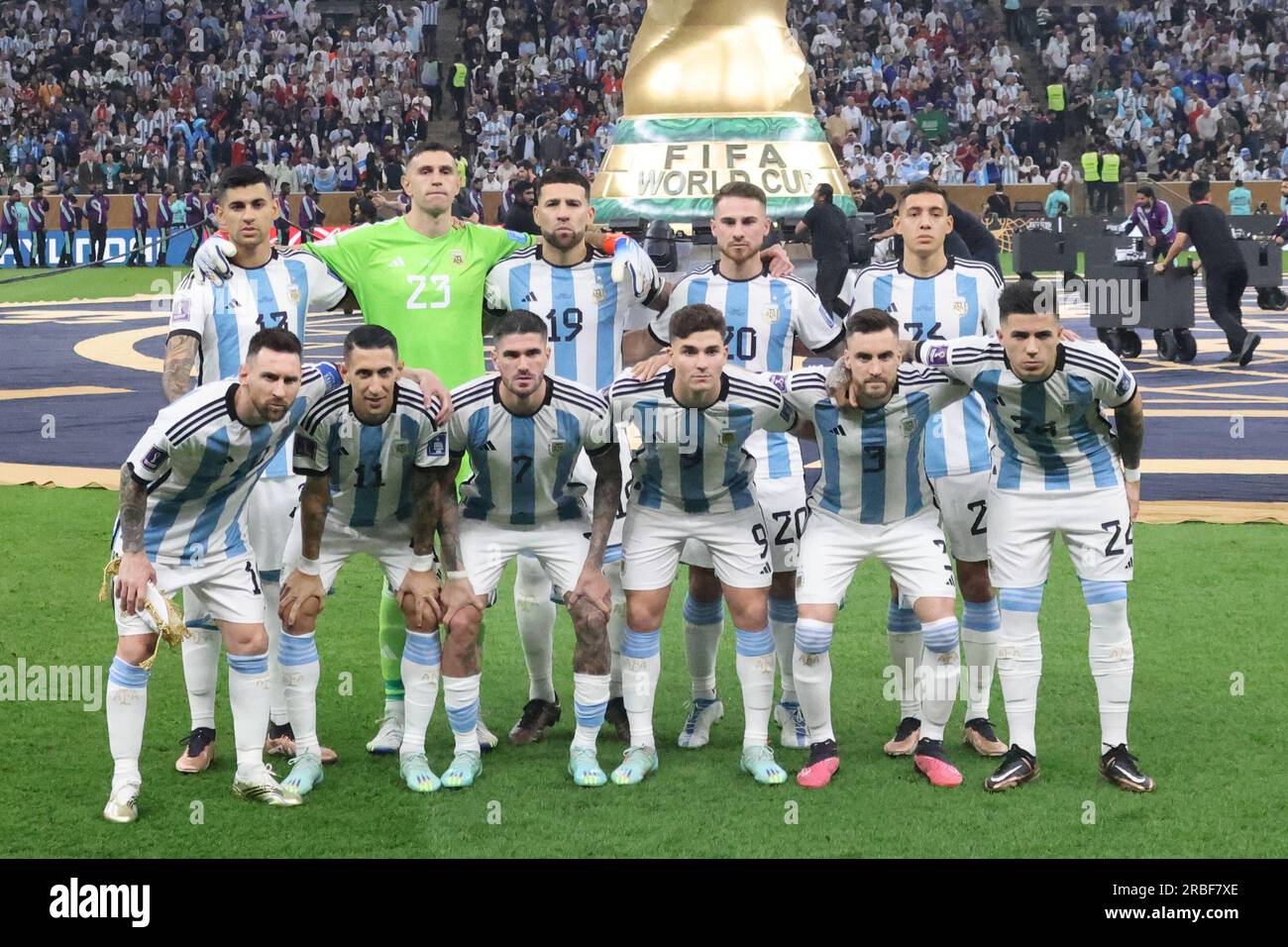 Lusail, Qatar, 18th. December 2022. Argentina National Team. Argentina vs. France, Match 64, Final match of the Fifa World Cup Qatar 2022.. Credit: Fa Stock Photo