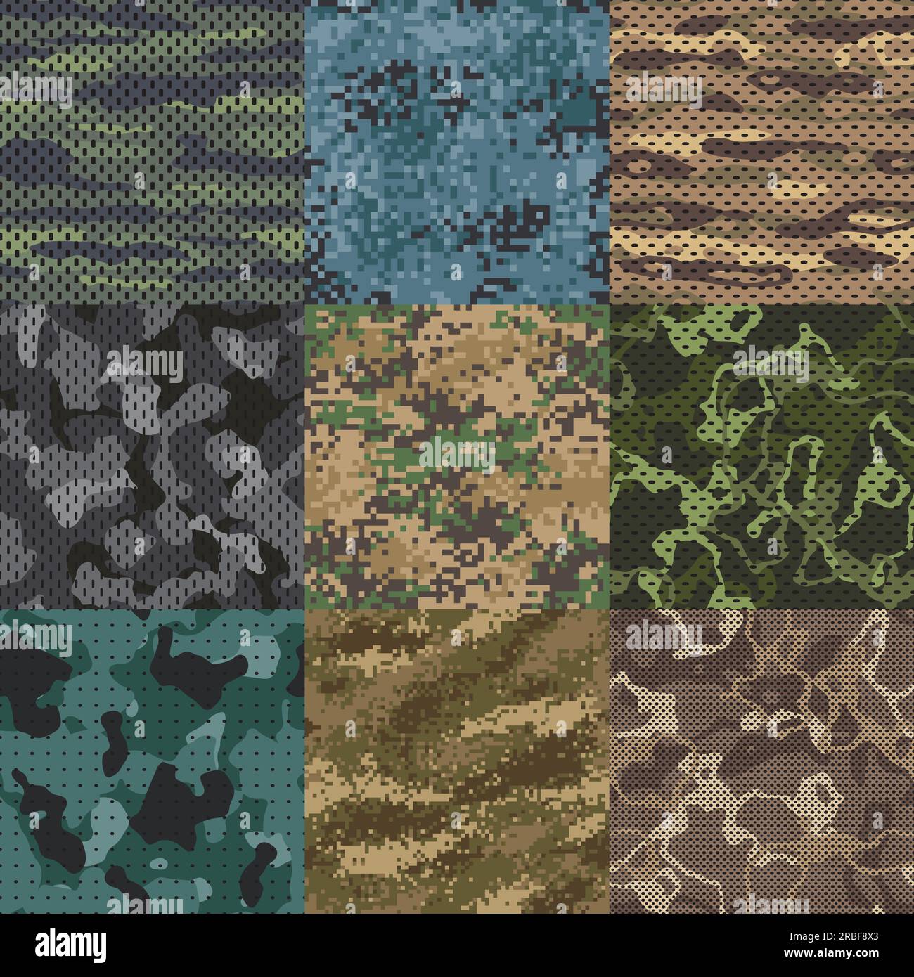 Hunting Camo Patterns Vector