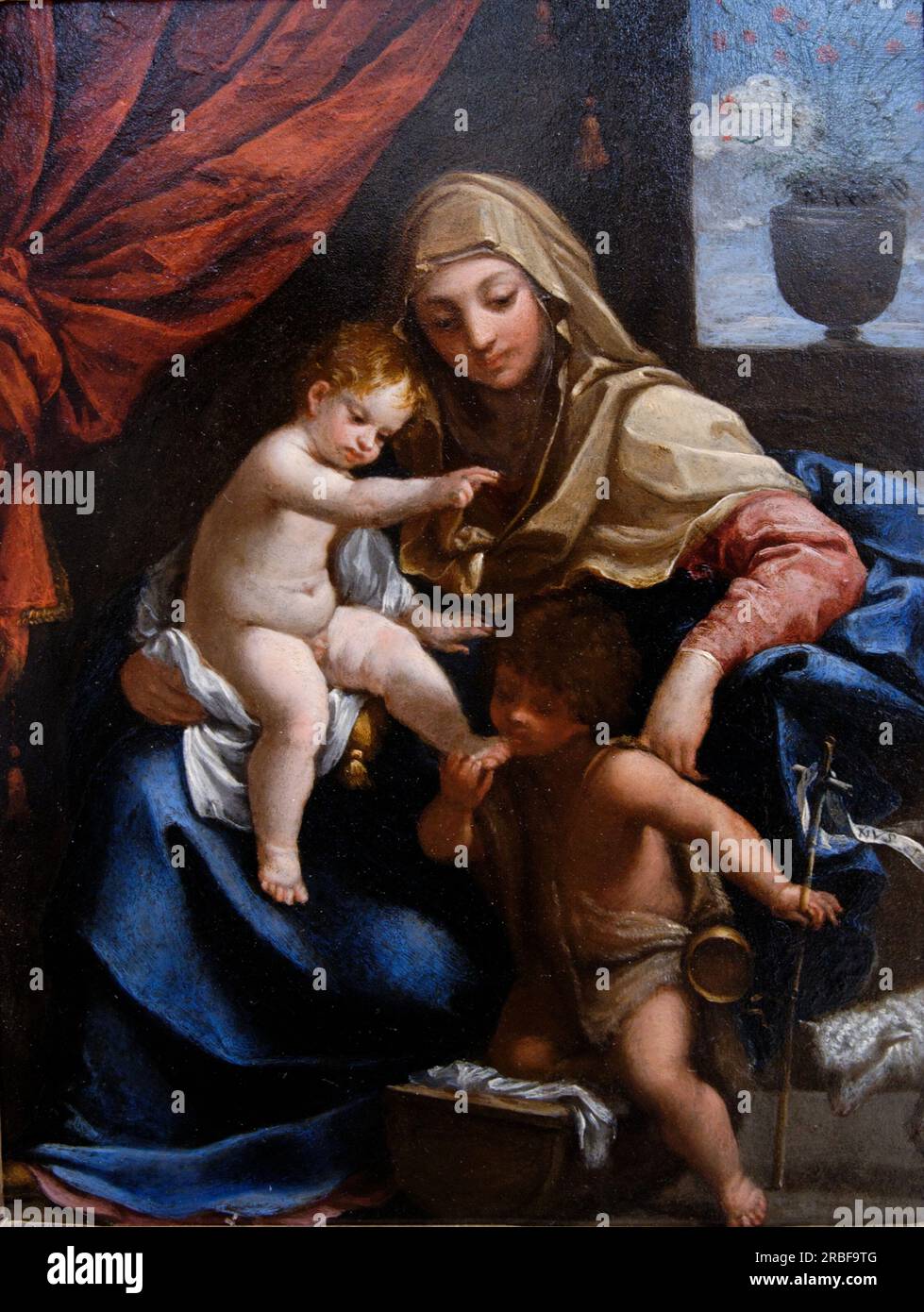 Madonna with Child and St. John the Baptist 1606 by Guido Reni Stock ...