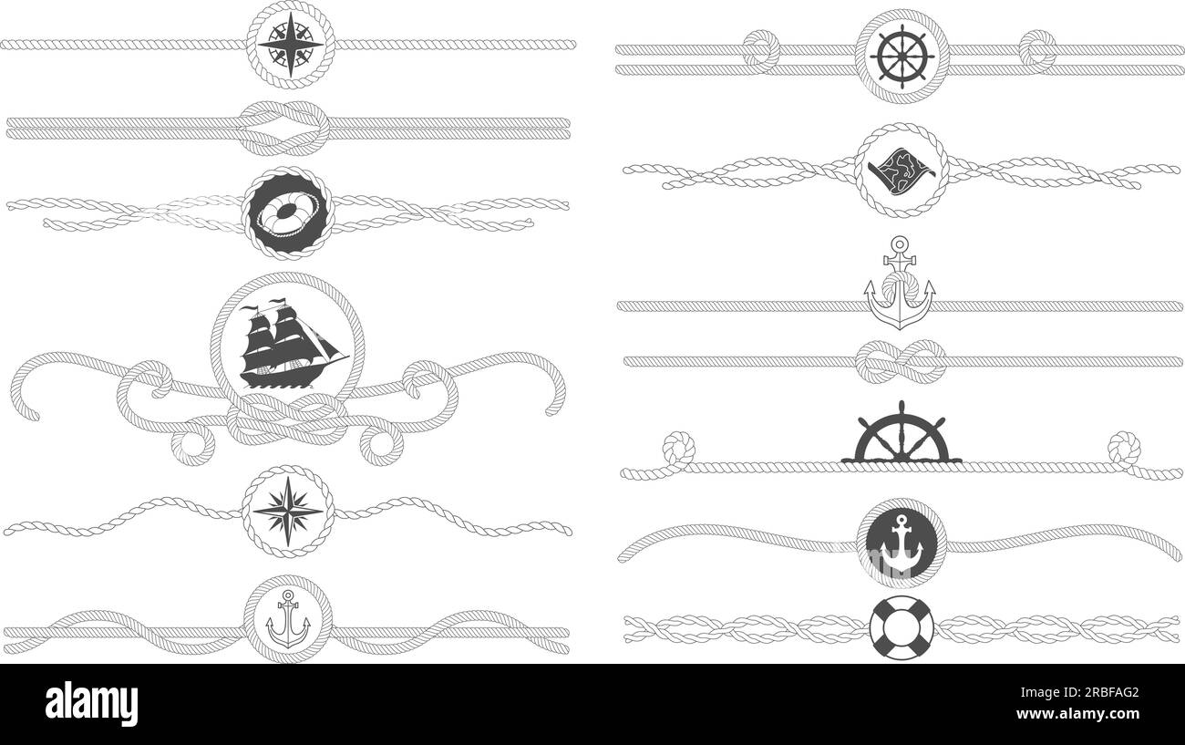 Rope border Black and White Stock Photos & Images Alamy