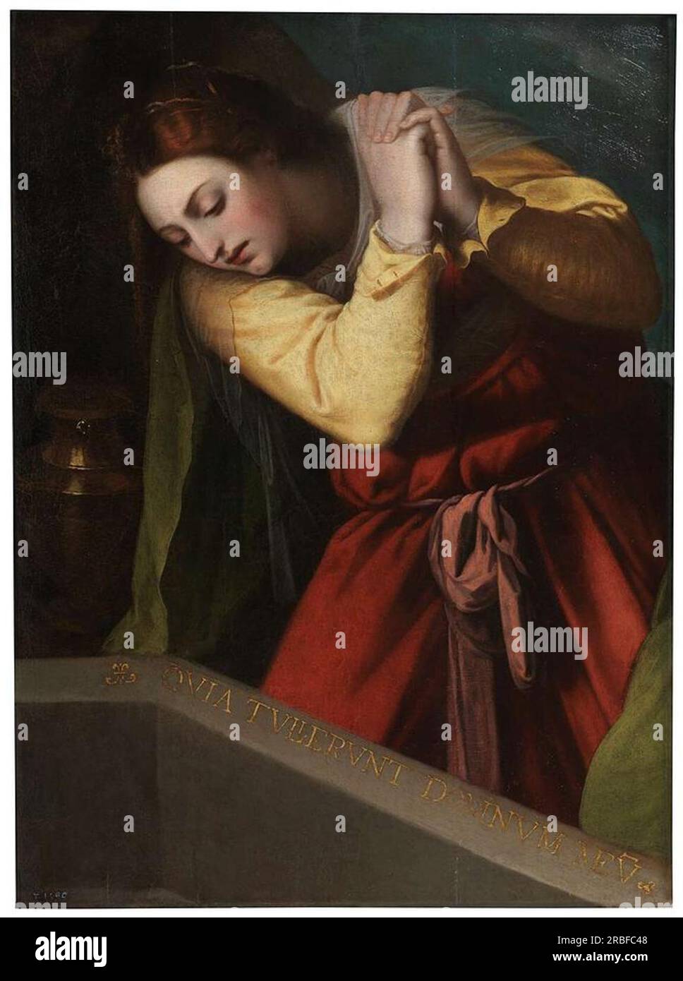 Mary Magdalene before Christ's Tomb by Francesco Ribalta Stock Photo