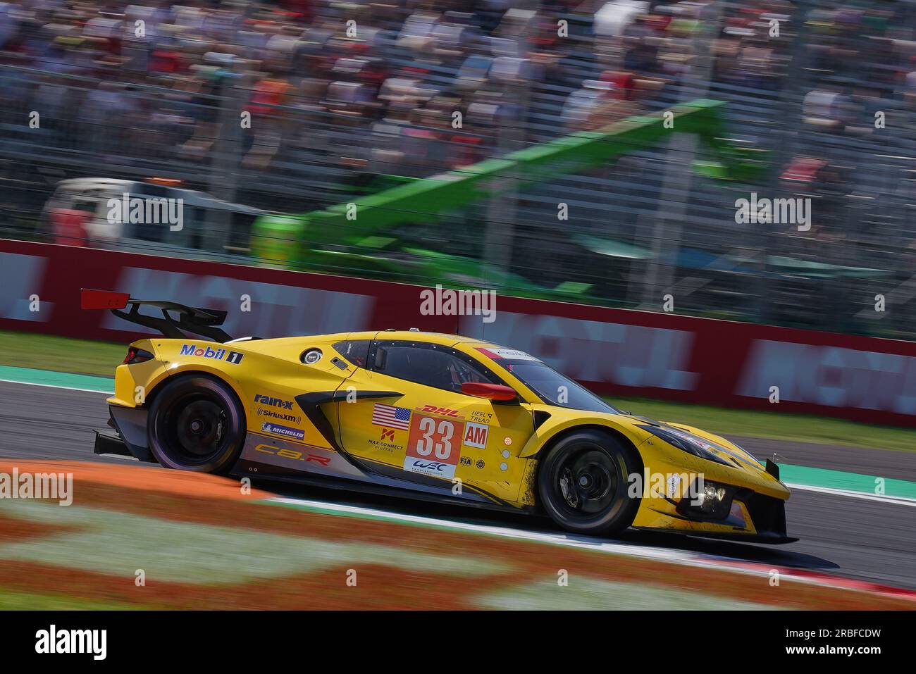 Monza, Italy. 09th July, 2023. The #33 CORVETTE RACING (USA), Chevrolet Corvette C8.R, Nicky Catsburg (NLD), Ben Keating (USA), Nicolas Varrone (ARG) during the FIA WEC - 6 hours of Monza - World Endurance Championship at Autodromo di Monza on July 9th, 2023 in Monza, Italy. Credit: Luca Rossini/E-Mage/Alamy Live News Stock Photo