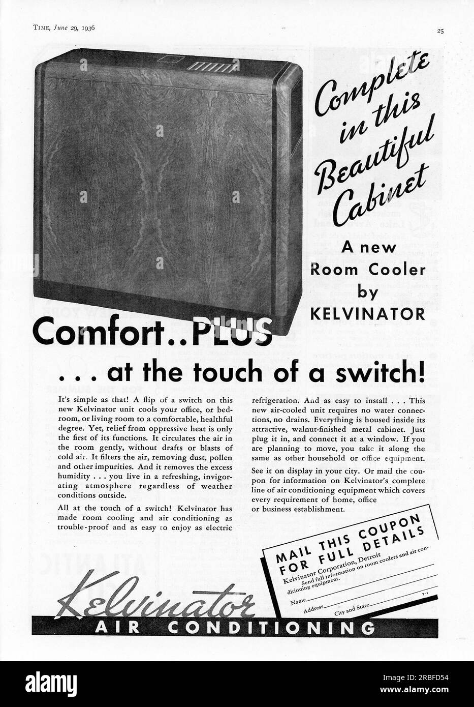 Vintage Time Magazine 29 June 1936 issue advert, USA Stock Photo Alamy