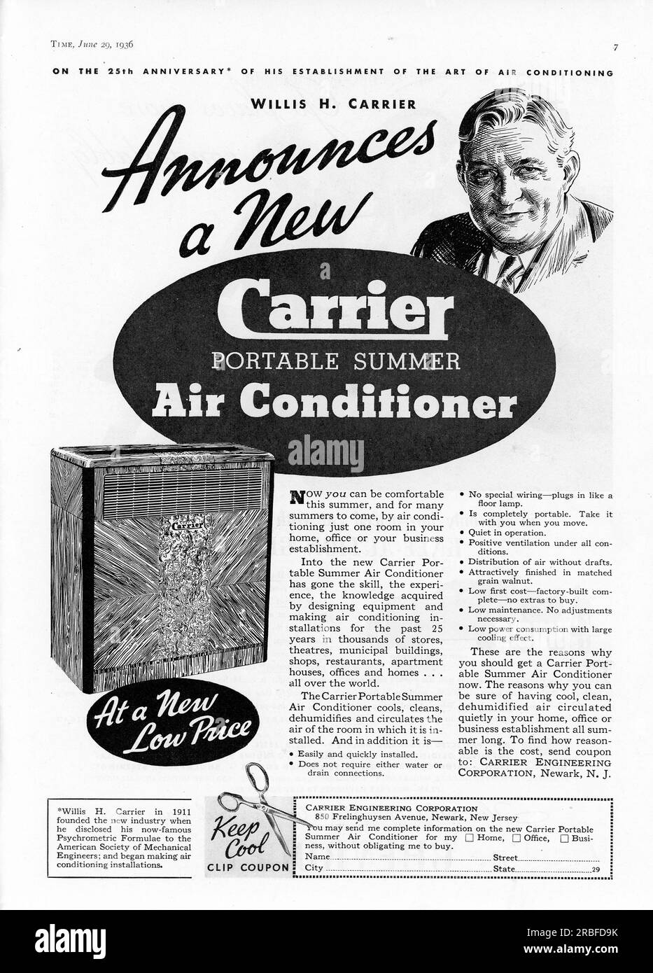 Vintage Time Magazine 29 June 1936 issue advert, USA Stock Photo Alamy