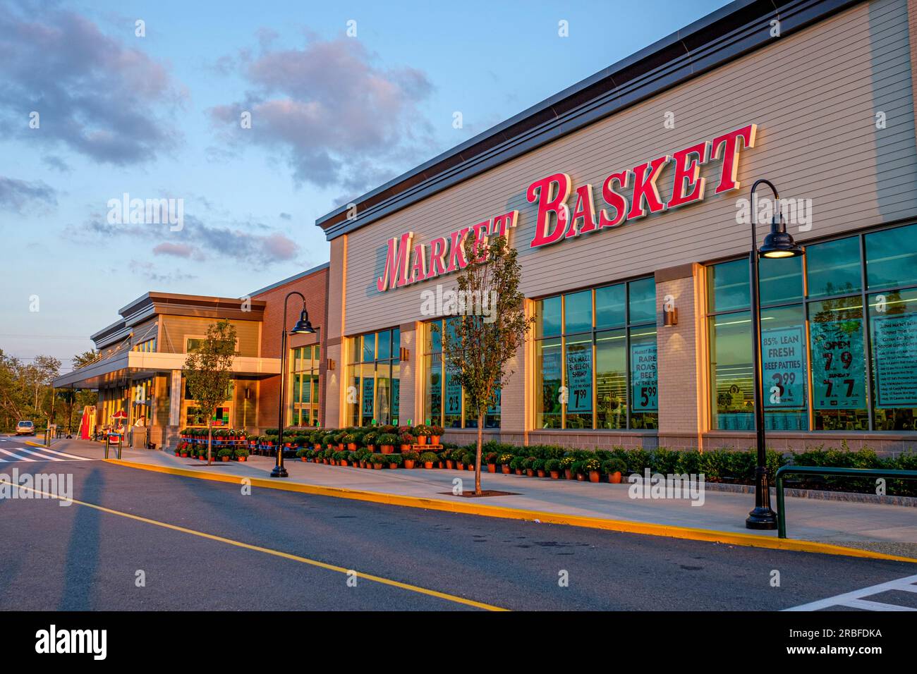 Flowers for sale at Market Basket in Athol, MA Stock Photo Alamy