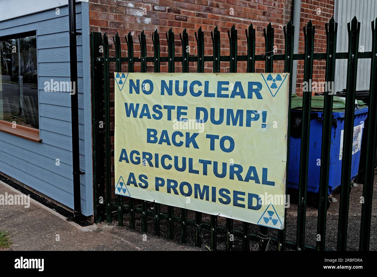 A poster protesting against the possibility of burying nuclear waste