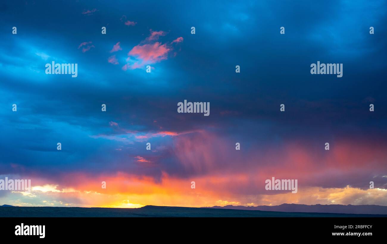 Colorful Western Colorado Sunset | near Grand Junction, Colorado, USA Stock Photo