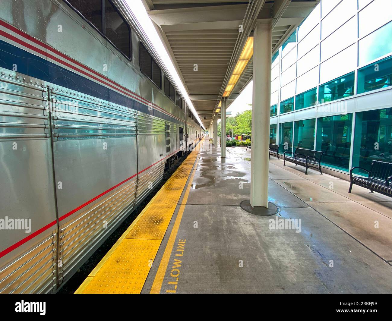 Lorton, Virginia, USA 23 June 2023 An Amtrak Auto train at the