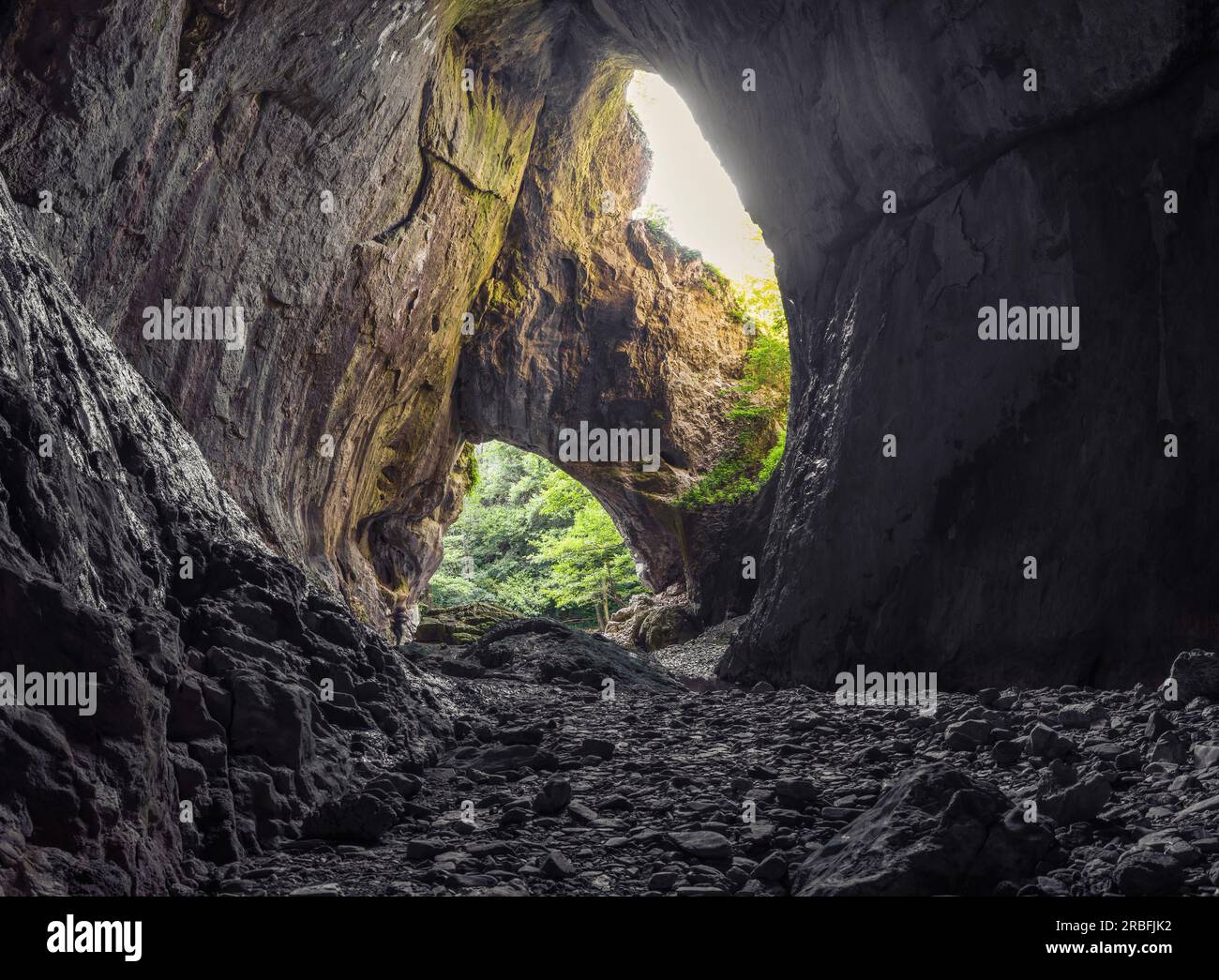 The Paradise Passage and Zamna River Canyon in Eastern Serbia Stock Photo