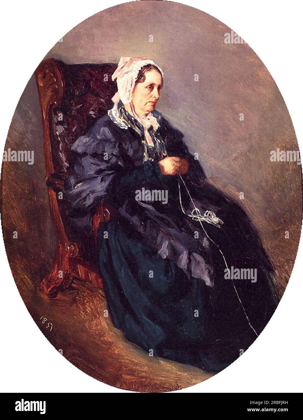 Portret Ciotki Artysty Babetty Singer 1851 by Henryk Rodakowski Stock ...