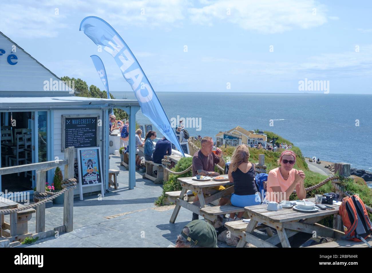 Wavecrest Cafe at the most southerly Point Lizard Cornwall UK Stock