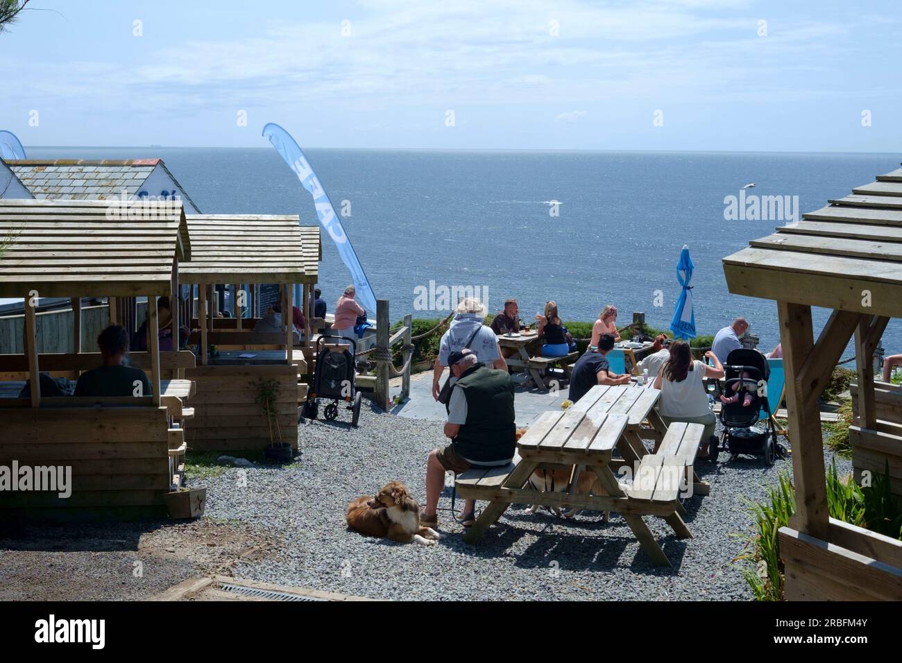 Wavecrest Cafe at the most souherly Point Lizard Cornwall UK Stock