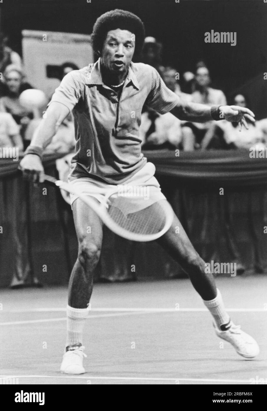 Dallas, Texas: 1975 United States tennis champion Arthur Ashe during