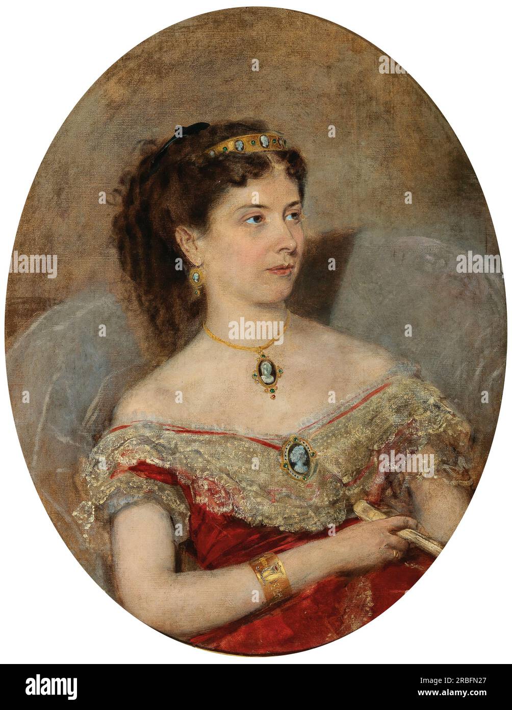 Portrait of Princess Maria von Stackelberg, née Golowin by Anton Romako Stock Photo