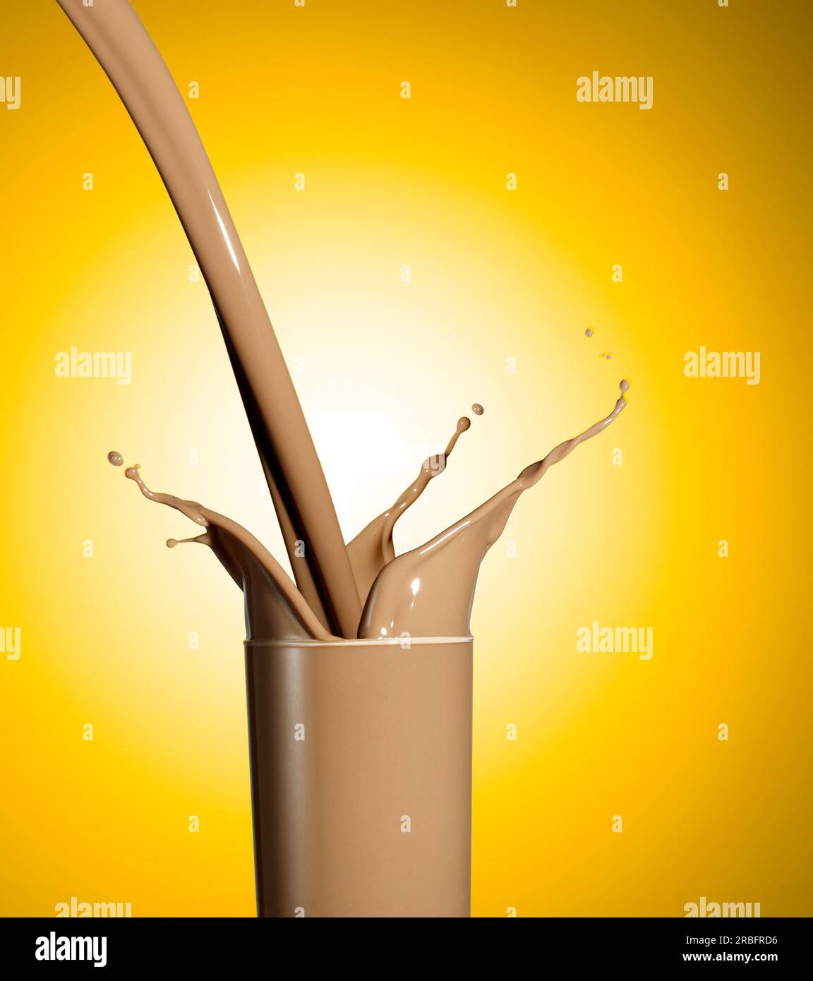 chocolate milk splash Stock Photo Alamy