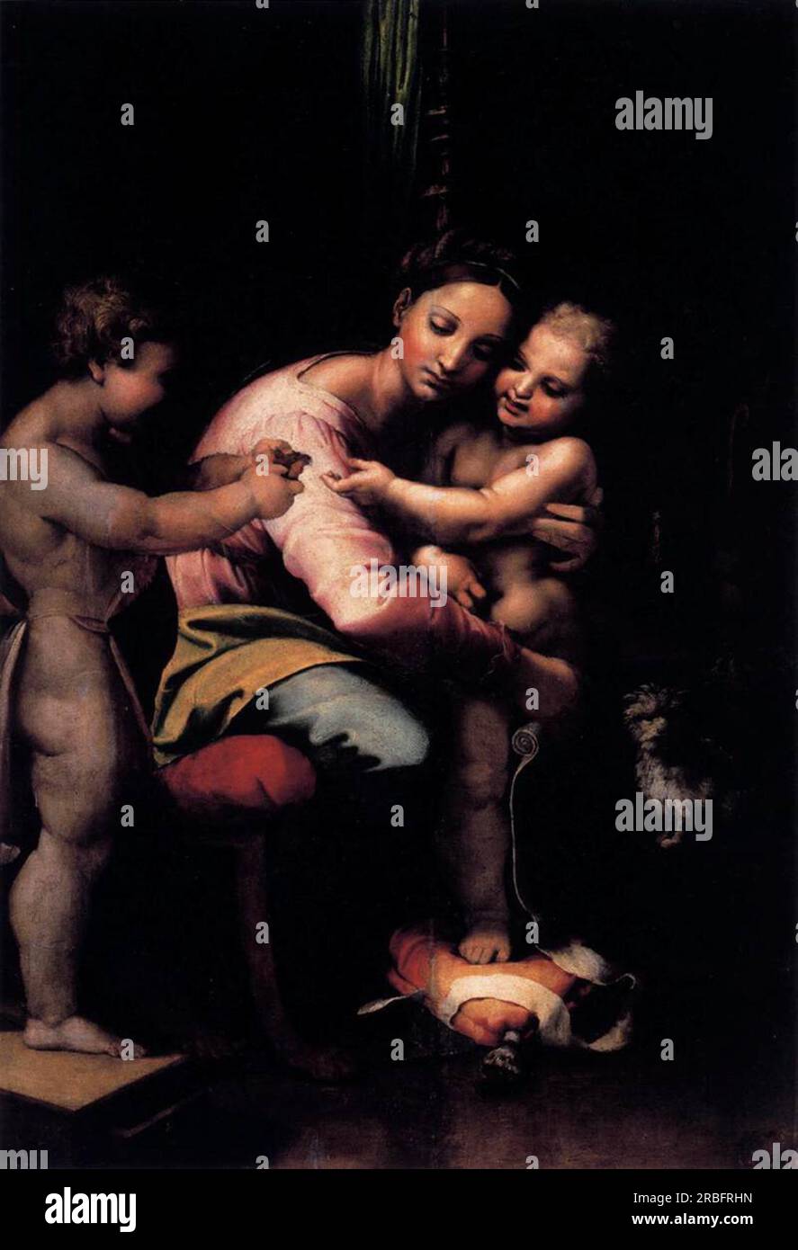 Virgin and Child with the Infant St John 1523 by Giulio Romano Stock ...