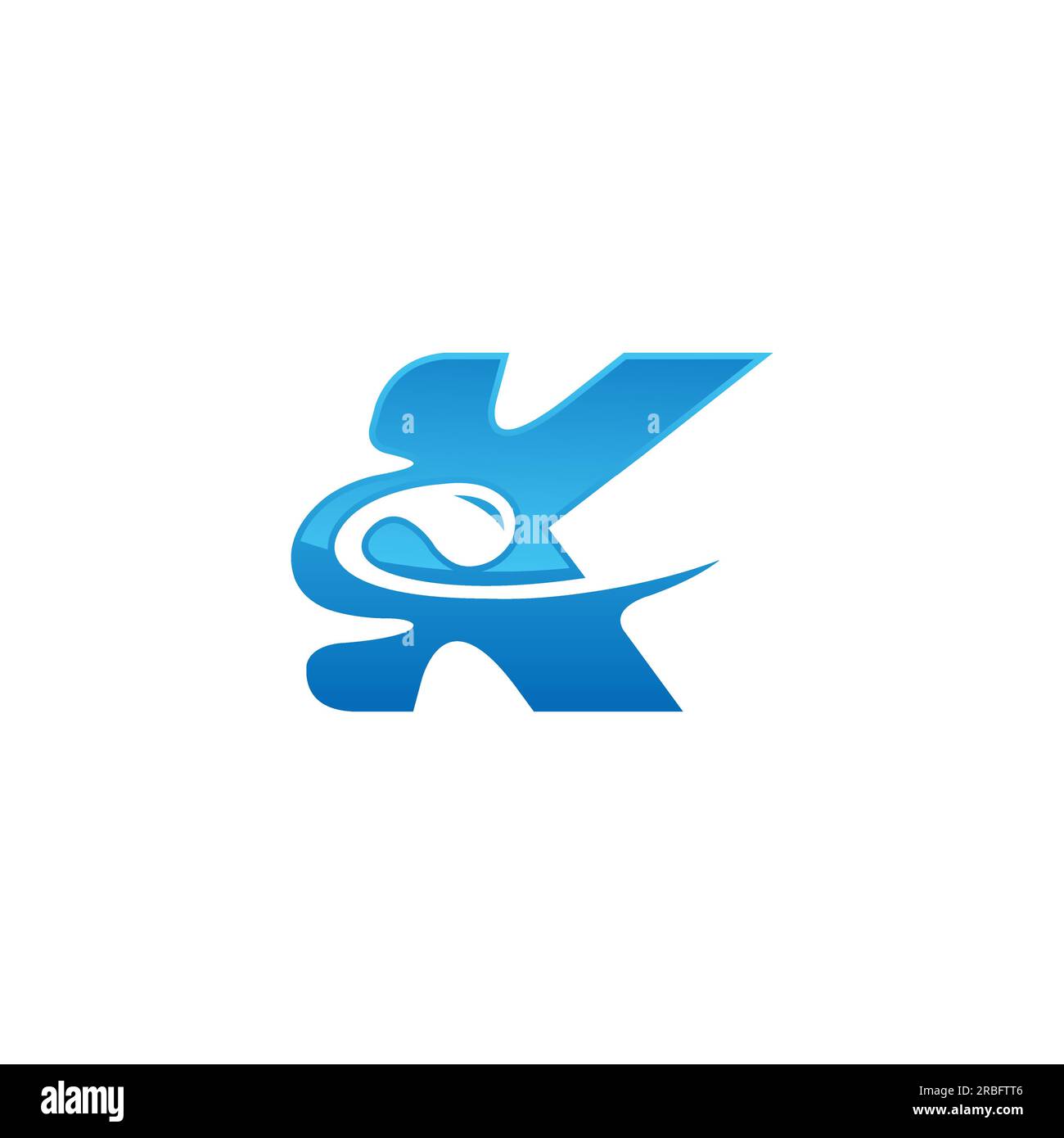 Pure water drop K letter logo. Eco-friendly 3D realistic icon.EPS 10 ...