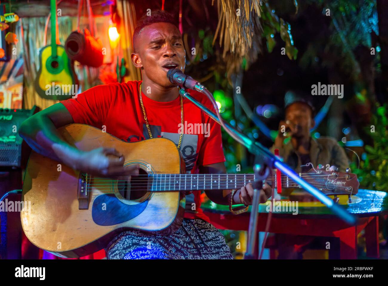 Oasis bar restaurant pub disco live music guitar in Morondava, Menabe