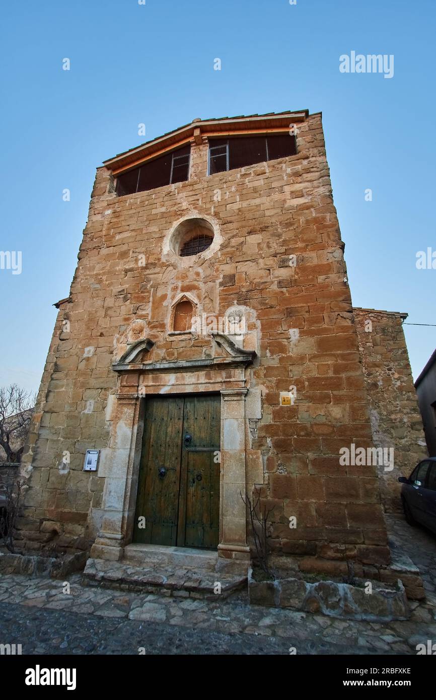 Church of Sant Genís de Casavells in Girona province Spain. Stock Photo