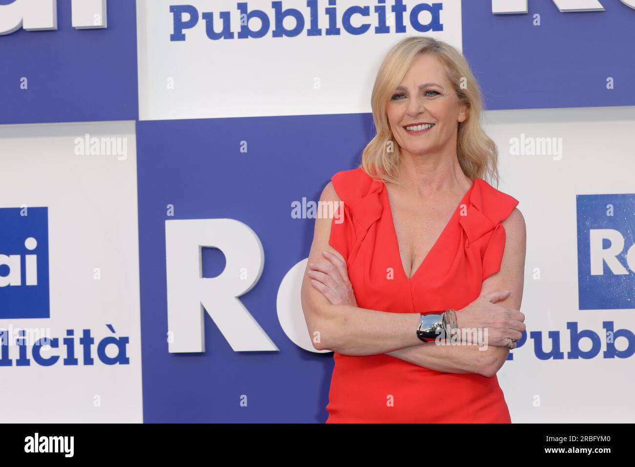 Naples, Italy. 07th July, 2023. Naples, Radio and TV Production Center, Presentation of Rai 2023/2024 schedules. In the photo: Luisella Costamagna Credit: Independent Photo Agency/Alamy Live News Stock Photo