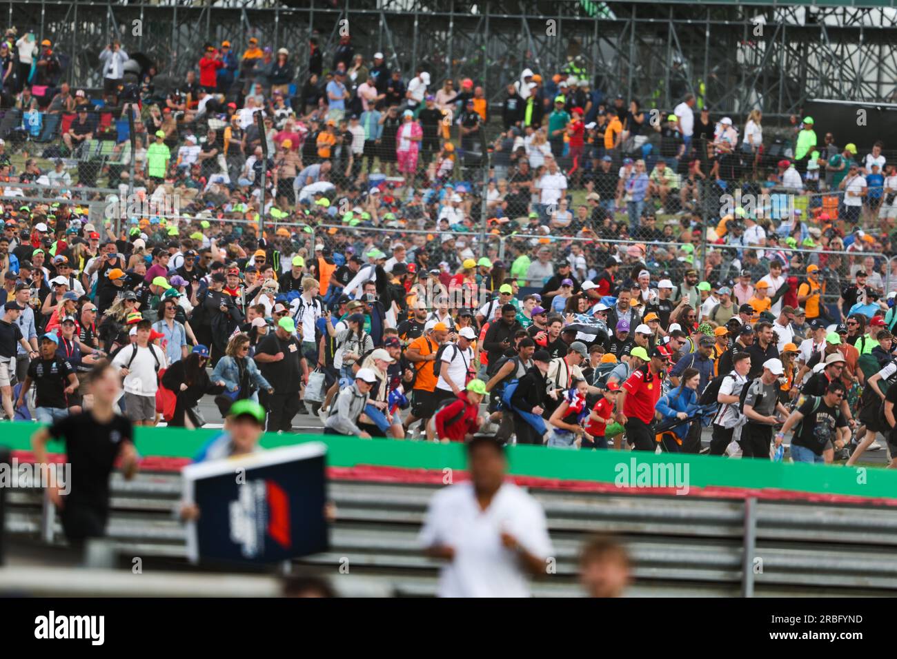 track invasion by the fans at the end of the race during the 2023