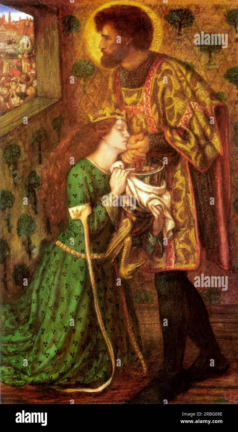 Saint George and the Princess Sabra 1862 by Dante Gabriel Rossetti ...