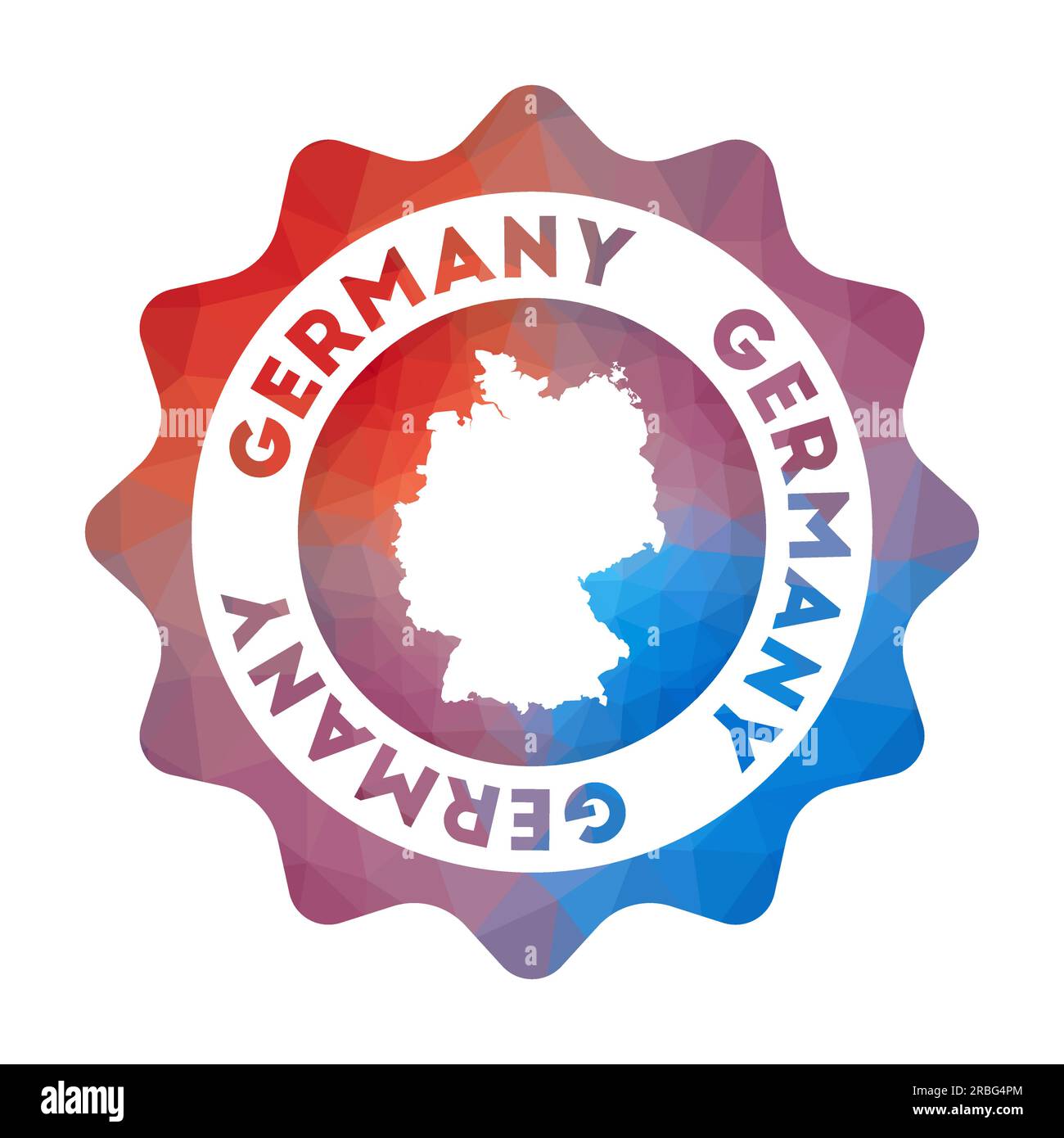 Germany low poly logo. Colorful gradient travel logo of the country in ...