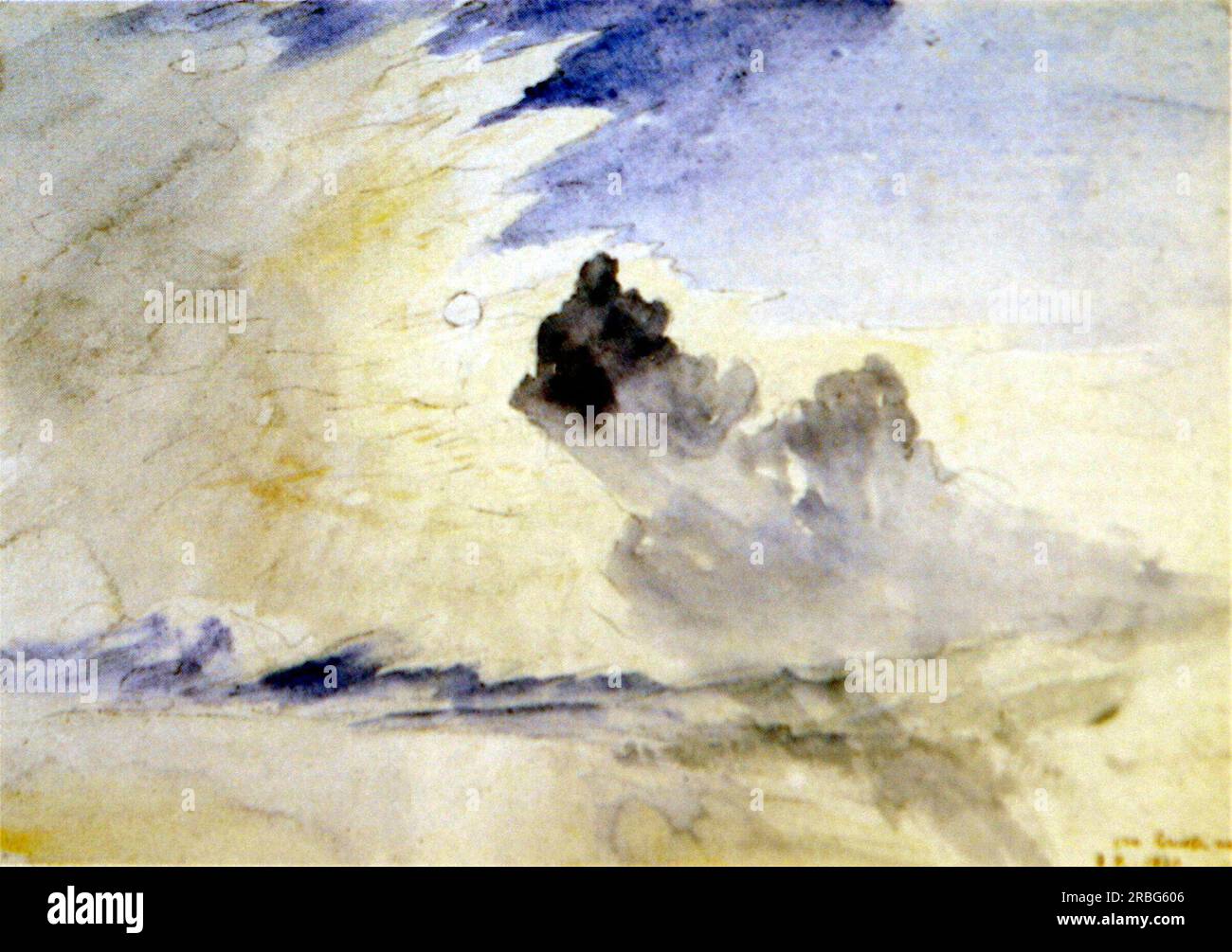 Cloud Study over Coniston Water 1880 by John Ruskin Stock Photo - Alamy