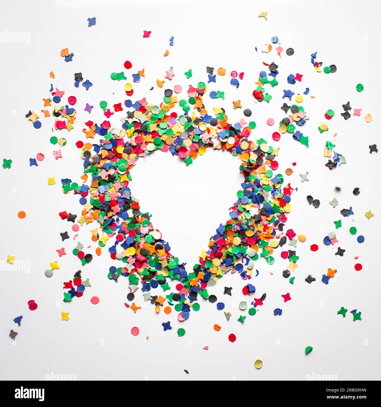 Carnival Confetti Heart Stock Photo Alamy