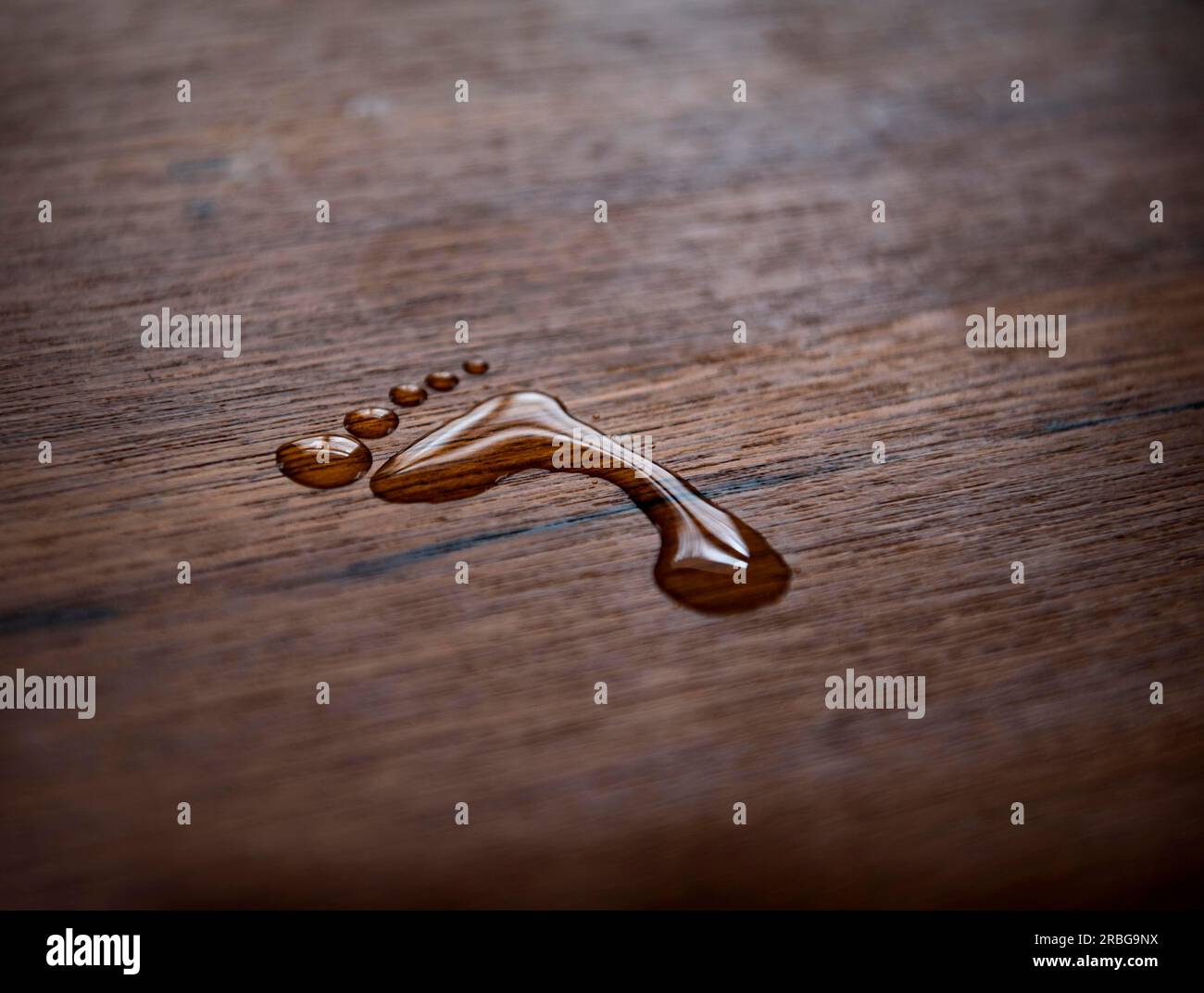 Barefoot Water Drops Stock Photo