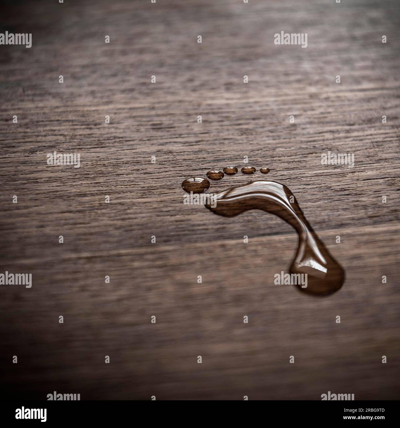 Barefoot Water Drops Stock Photo