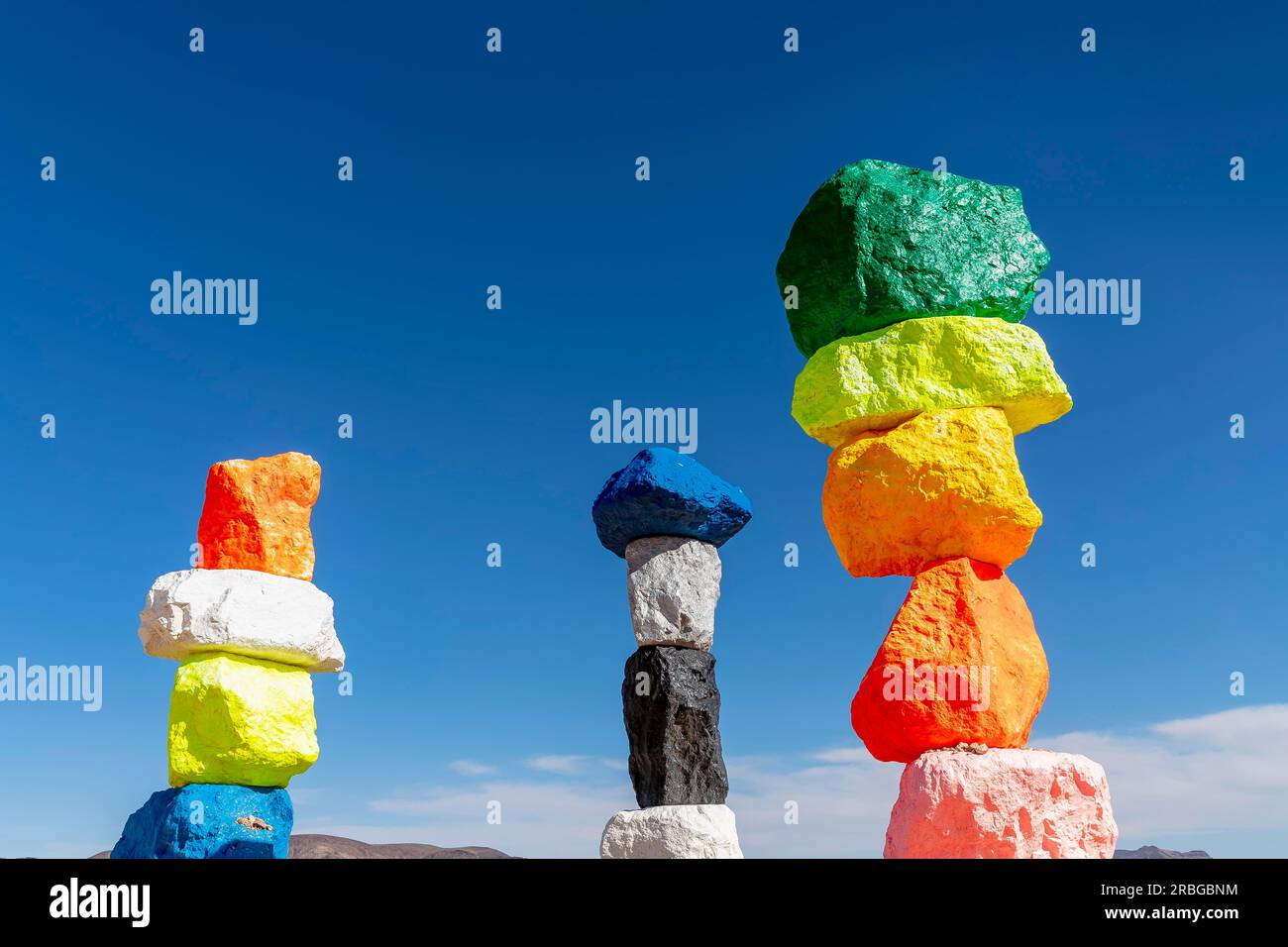 Seven Magic Mountains Sculpture Adds Splash of Color to Desert Near Las