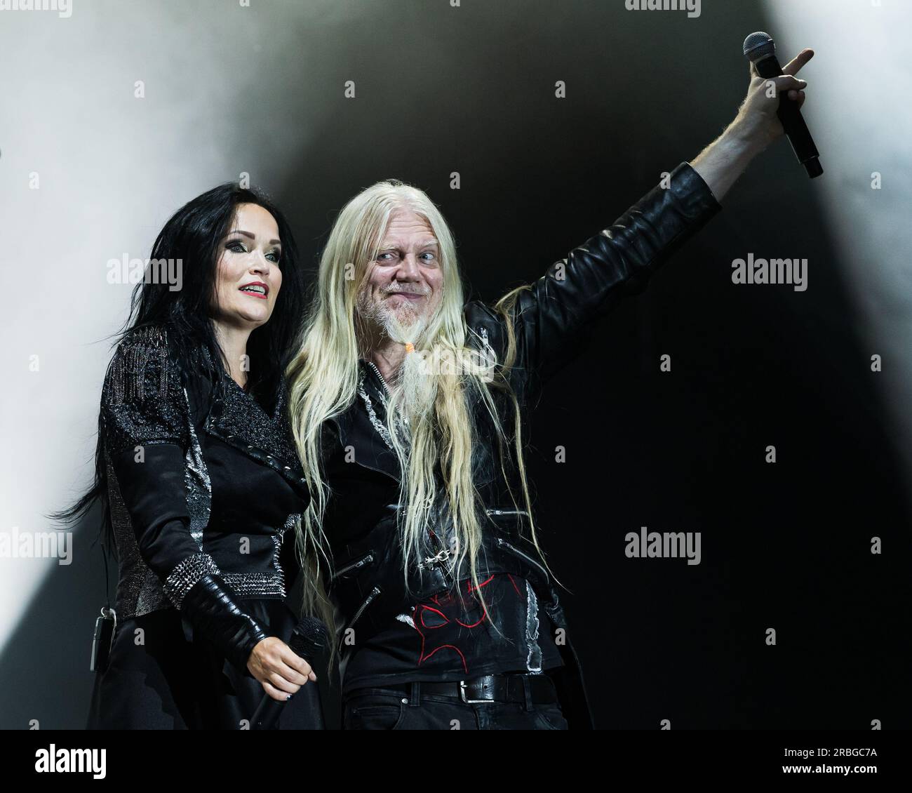 08.07.2023, Pratteln, Z7, Summer Nights, Tarja - Marko Hietala, Tarja Turunen and Marko Hietala, Both Ex Nightwish members together again on stage for the first time sincs 2005. Stock Photo