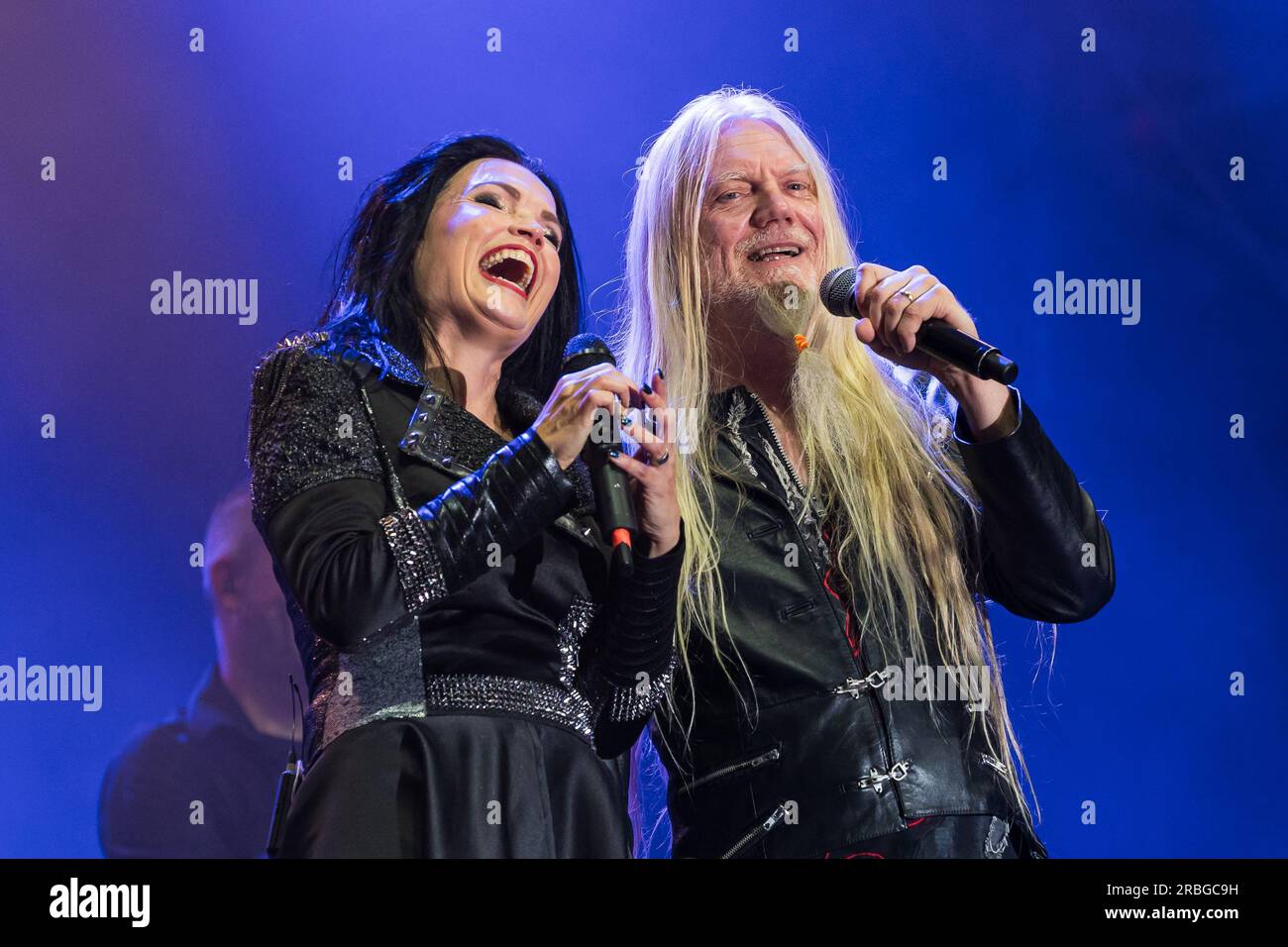 08.07.2023, Pratteln, Z7, Summer Nights, Tarja - Marko Hietala, Tarja Turunen and Marko Hietala, Both Ex Nightwish members together again on stage for the first time sincs 2005. Stock Photo