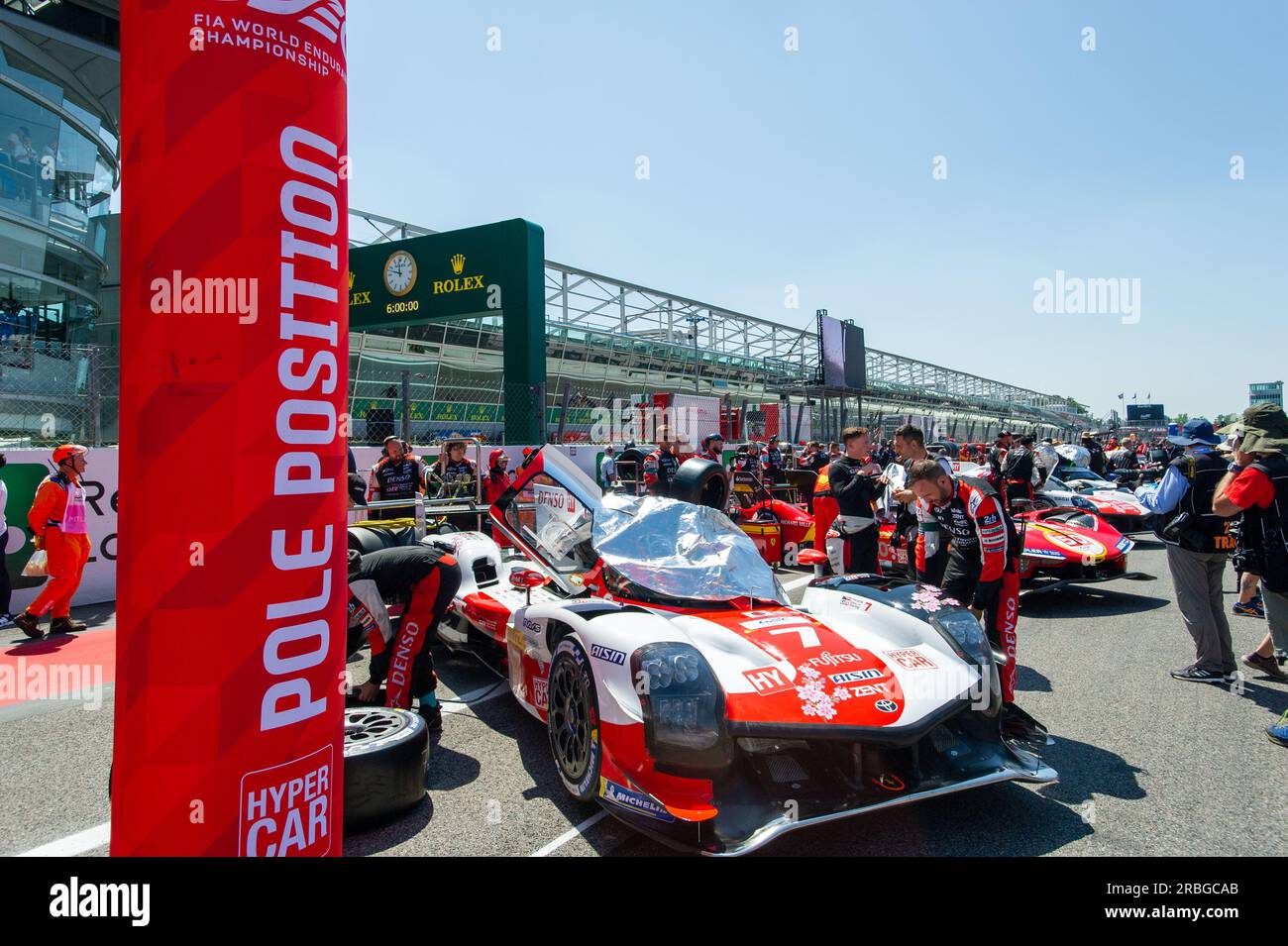 Monza Circuit, Monza, Lombardy, Italy. 9th July, 2023. 2023 FIA World Endurance Championship, 6 Hours of Monza; The car of M. Conway, K. Kobayashi, J. Lopez Toyota Gazoo Racing team Credit: Action Plus Sports/Alamy Live News Stock Photo