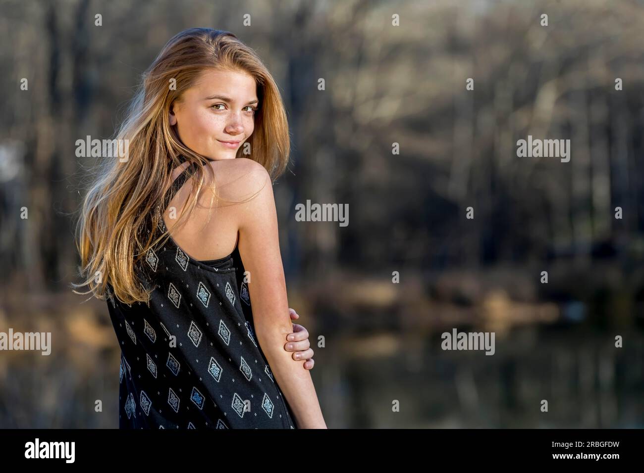 Slim blonde girl hi-res stock photography and images - Alamy