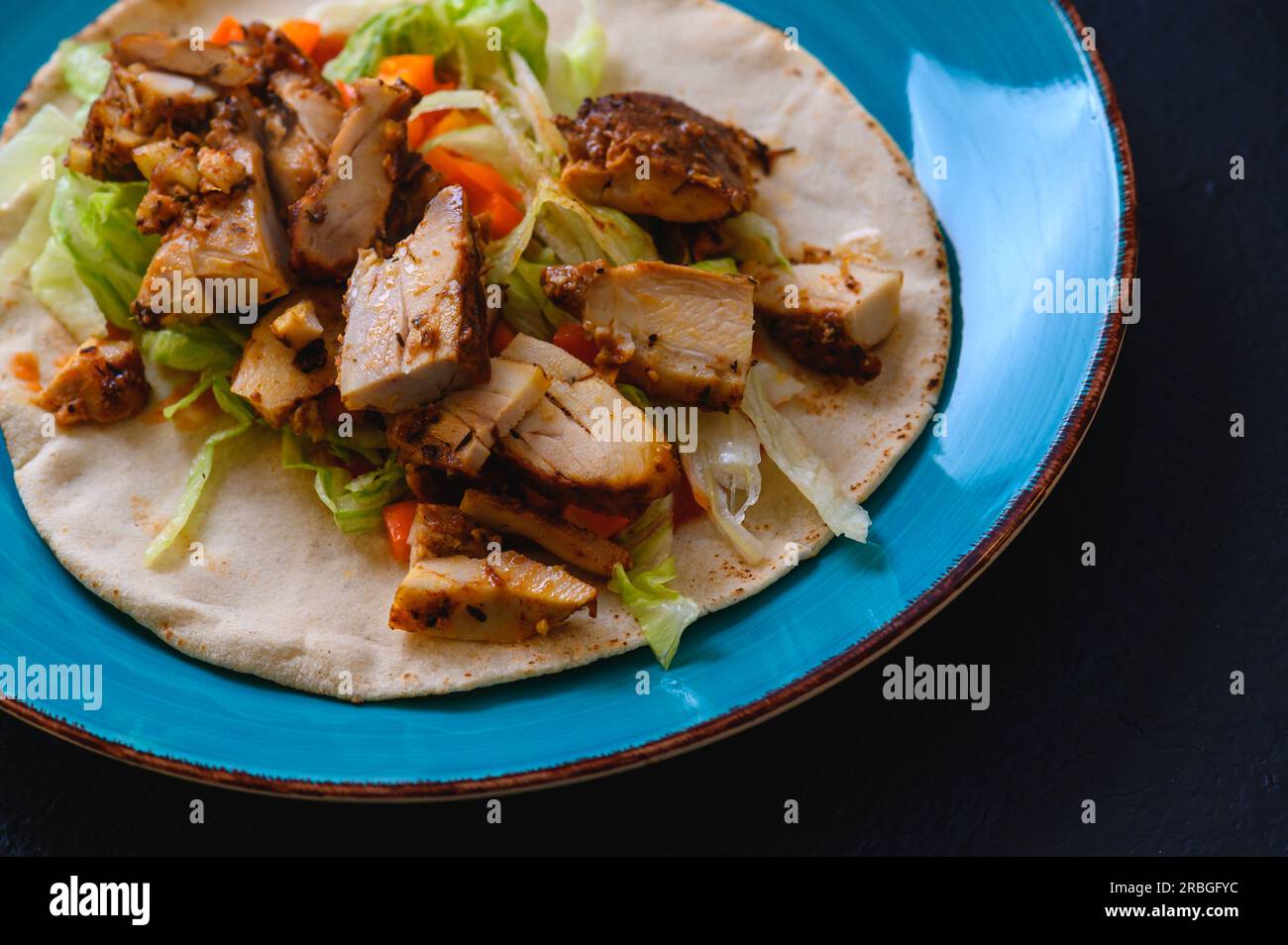 Chicken Doner Kebab, Turkish Style Kebab Sandwich Stock Photo Alamy