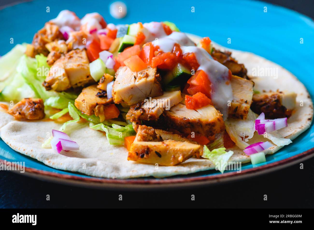 Chicken Doner Kebab, Turkish Style Kebab Sandwich Stock Photo Alamy